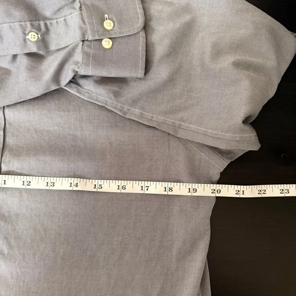 Polo Ralph Lauren Shirt Mens Sz 15.5 32/33 Gray Slim Fit Preppy Career Office